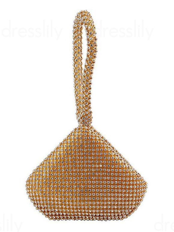 Sac à Main de Soirée Motif Diamant Fantaisie pour Fête - d'or 
