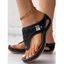 Plain Color Hollow Out Slip On Wedge Cut Out Outdoor Slippers - Noir EU 43