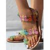 Hollow Out Colorful Butterfly Open Toe Slip On Trendy Outdoor Sandals - Brun EU 39
