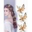 5 Pièces Pinces à Cheveux à Mode en Forme de Papillon Evidées Vives - d'or 