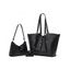 Sac à Bandoulière en Couleur Unie en PU avec Porte-Monnaie - Noir 