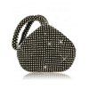 Sac à Main de Soirée Motif Diamant Fantaisie pour Fête - Noir 