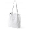 Sac à Epaule Simple Applique en Couleur Unie en Canevas - Blanc 