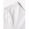 Contrast Stripe Asymmetric Dress Colorblock Lace Up Skew Collar Short Sleeve Midi Dress - BLACK XL