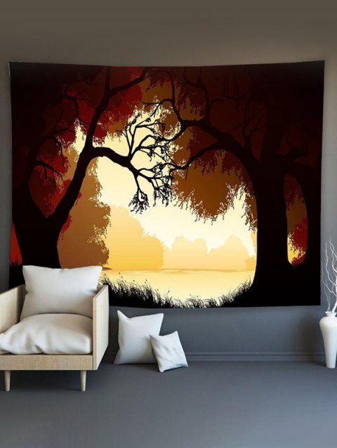 Tree Landscape Print Tapestry Hanging Wall Trendy Home Decor