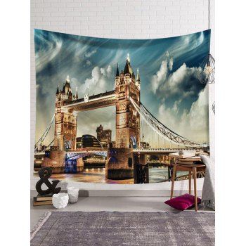 

World Architecture Landscape Pattern Hanging Wall Trendy Home Decor, Multicolor