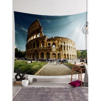 

World Architecture Landscape Pattern Tapestry Hanging Wall Home Decor, Multicolor e