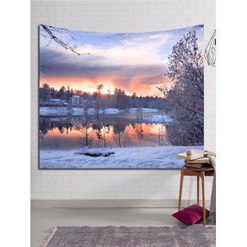 

Landscape Print Tapestry Hanging Wall Trendy Home Decor, White