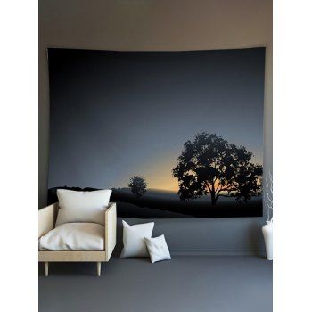 

Tree Landscape Print Tapestry Hanging Wall Trendy Home Decor, Gray