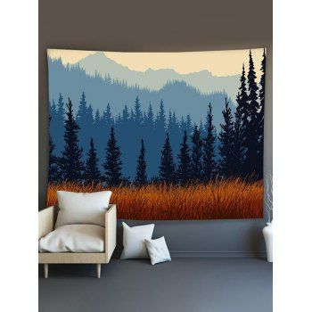 

Forest Landscape Print Tapestry Hanging Wall Trendy Home Decor, Multicolor c