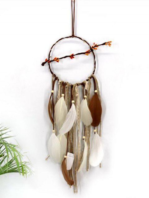 Colored Faux Feather Dream Catcher Branch Beaded Home Decor