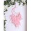 Attrape-Rêve Mode Orné de Plumes Artificielles Perles et Lune à Sculpture Creuse Décor Maison - Rose clair 