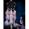 Flower Dream Catcher Hollow Out LED Faux Feather Trendy Home Decor - LIGHT PINK 