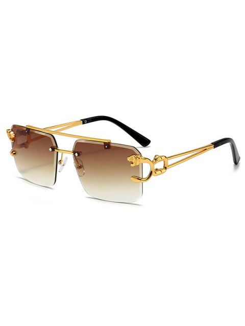 Lunettes de Soleil Rectangle sans Monture pour Extérieur