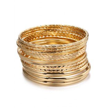 

12 Pcs Bracelets Golden Twisted Trendy Bracelets