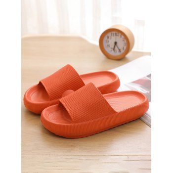 

Solid Color Soft Antiskid Home Bathing Platform Slippers, Orange