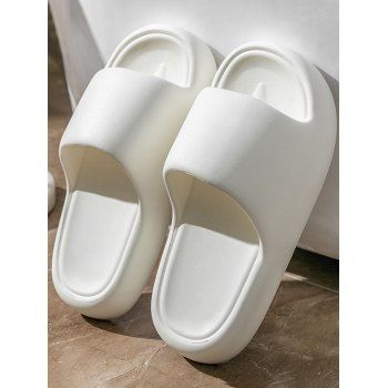 

Solid Color Soft Antiskid Home Bathing Slippers, White