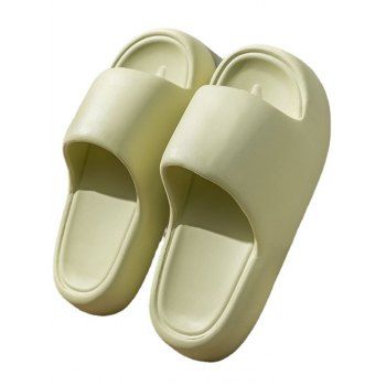 

Solid Color Soft Antiskid Home Bathing Slippers, Light green