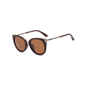 

Star Pattern Thick Frame Round Shaped Streetwear Outdoor Sunglasses, Coffee
