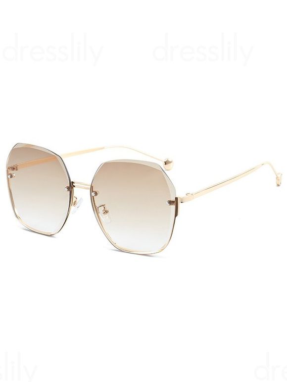 Lunettes de Soleil Irrégulières sans Monture Fashion pour Extérieur - d'or 