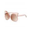 Lunettes Solaires Rondes en Forme de Papillon avec Verres Irrégulières pour Extérieur de Streetwear - multicolor B 