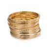 12 Pièces Bracelet Torsadé Doré Mode - d'or 12PCS