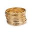 12 Pièces Bracelet Torsadé Doré Mode - d'or 12PCS