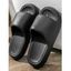 Solid Color Soft Antiskid Home Bathing Slippers - Noir EU (36-37)