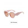 Lunettes de Soleil Monture Epaisse Irrégulière pour Extérieur de Streetwear - Rose clair 