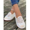 See Thru Sequined Glitter Slip On Outdoor Shoes - Blanc EU 42