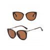 Lunettes Solaires Rondes avec Monture Épaisse en Forme D'Etoile pour Extérieur de Streetwear - café 