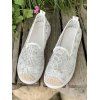 See Thru Sequined Glitter Slip On Outdoor Shoes - Blanc EU 37
