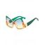 Lunettes de Soleil Unisexes Monture Large Irrégulières pour Extérieur Streetwear - multicolor A 