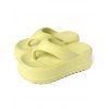 Wedge Platform Thong Flip Flops Summer Beach Slippers - Vert clair EU (36-37)