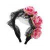 Bandeau de Cheveux Cosplay D'Halloween de Soirée de Mariage Lolita Fleur en Dentelle - Rose clair 