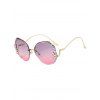 Lunettes de Soleil Irrégulières Strass sans Monture pour Extérieur de Streetwear - Rose clair 