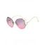 Lunettes de Soleil Irrégulières Strass sans Monture pour Extérieur de Streetwear - Rose clair 