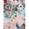 Flower Print Vacation Mini Dress Hidden Pockets V Neck Sleeveless A Line Tank Dress - LIGHT PINK XL