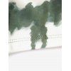 Maillot de Bain Tankini Teinté Imprimé à Volants - Vert profond L