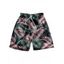 Short de Plage Décontracté à Imprimé Feuille Tropicale Taille Elastique - multicolor M