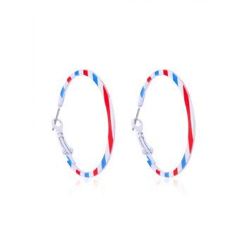 

Patriotic Striped Hoop Earrings, Multicolor a