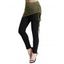 Legging Long Contrasté en Blocs de Couleurs à Taille Haute à Lacets - Noir S
