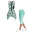 Ensemble de Débardeur Mouchoir Boutonné à Imprimé Fleuri et Legging Capri à Lacets - multicolor S