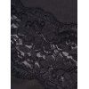 Lace Panel Dress Crisscross Asymmetrical Hem Sleeveless Plain Color Midi Dress - BLACK XXL