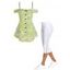 Ensemble de Legging Décontracté Long à Lacets et Blouse à Imprimé Fleur à Epaule Dénudée à Bretelle Fine - multicolor S