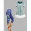 Ensemble de Legging Capri et T-shirt Chiné Faux Bouton de Faux Deux Pièces - multicolor S