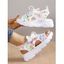 Floral Print Lace Up Slip On Platform Sandals - WHITE EU 42