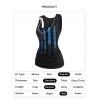 Star And Stripe American Flag Print Patriotic Tank Top Metal Chains Ruched O Ring Cowl Neck Tank Top - BLACK S