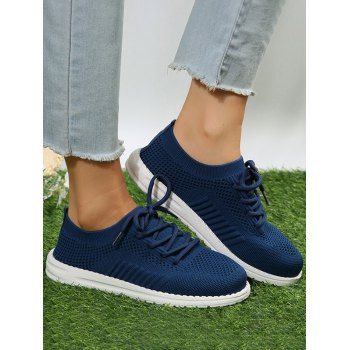 

Breathable Lace Up Slip On Casual Sport Shoes, Blue