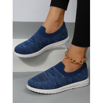 

Breathable Knit Slip On Casual Sport Shoes, Blue